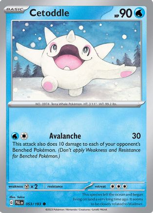 Image of Cetoddle 053/193  - Reverse Holofoil SV02 Paldea Evolved - Common