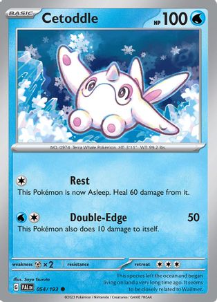 Image of Cetoddle 054/193  - Reverse Holofoil SV02 Paldea Evolved - Common