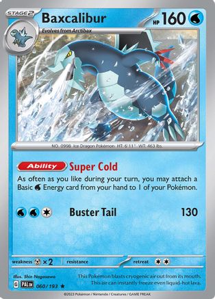 Image of Baxcalibur 060/193  - Reverse Holofoil SV02 Paldea Evolved - Rare