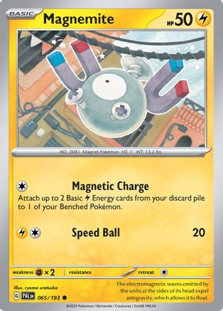 Image of Magnemite 065/193  - Reverse Holofoil SV02 Paldea Evolved - Common