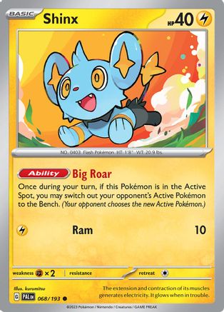 Image of Shinx 068/193  SV02 Paldea Evolved - Common