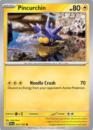 Image of Pincurchin 072/193  SV02 Paldea Evolved - Common