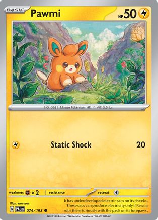 Image of Pawmi 074/193  SV02 Paldea Evolved - Common
