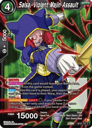 Image of Salsa, Violent Majin Assault (BT21-141) - Wild Resurgence Foil