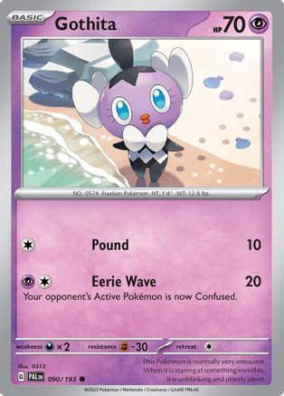 Image of Gothita 090/193  - Reverse Holofoil SV02 Paldea Evolved - Common