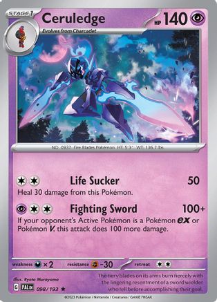 Image of Ceruledge 098/193  - Reverse Holofoil SV02 Paldea Evolved - Rare