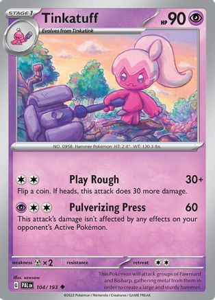 Image of Tinkatuff 104/193  SV02 Paldea Evolved - Uncommon