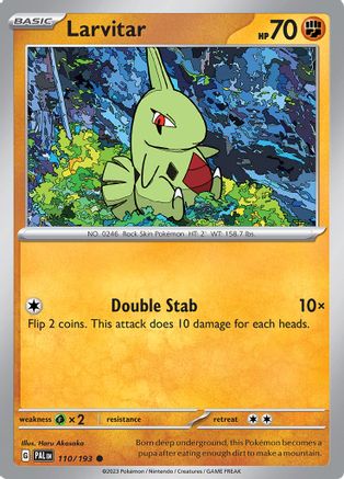 Image of Larvitar 110/193  - Reverse Holofoil SV02 Paldea Evolved - Common