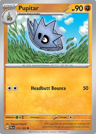 Image of Pupitar 111/193  SV02 Paldea Evolved - Uncommon