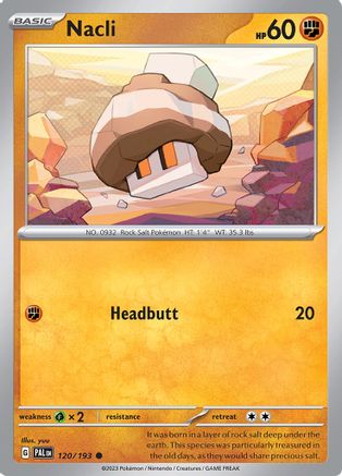 Image of Nacli 120/193  - Reverse Holofoil SV02 Paldea Evolved - Common