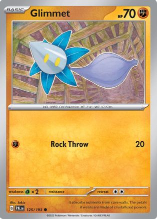 Image of Glimmet 125/193  - Reverse Holofoil SV02 Paldea Evolved - Common