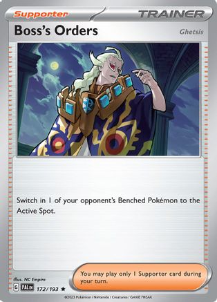 Image of Boss's Orders 172/193  - Holofoil SV02 Paldea Evolved - Rare