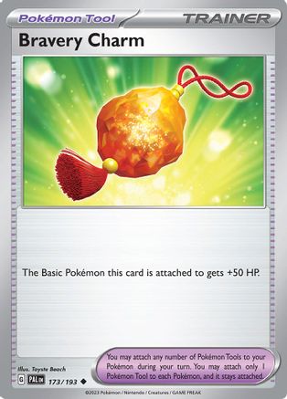 Image of Bravery Charm 173/193  SV02 Paldea Evolved - Uncommon