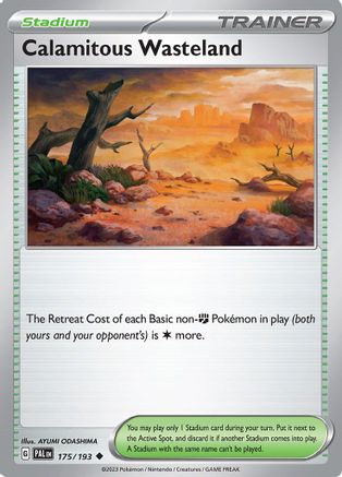 Image of Calamitous Wasteland 175/193  - Reverse Holofoil SV02 Paldea Evolved - Uncommon