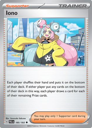 Image of Iono 185/193  - Reverse Holofoil SV02 Paldea Evolved - Uncommon