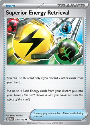 Image of Superior Energy Retrieval 189/193  - Reverse Holofoil SV02 Paldea Evolved - Uncommon