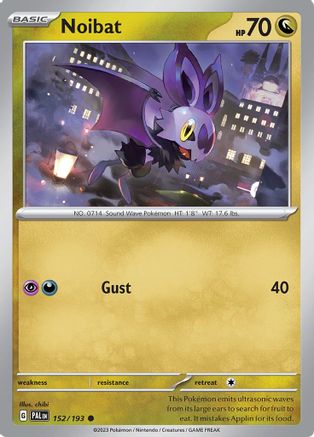 Image of Noibat 152/193  - Reverse Holofoil SV02 Paldea Evolved - Common