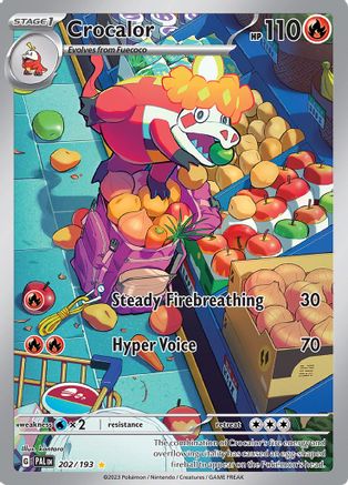 Image of Crocalor 202/193  - Holofoil SV02 Paldea Evolved - Illustration Rare