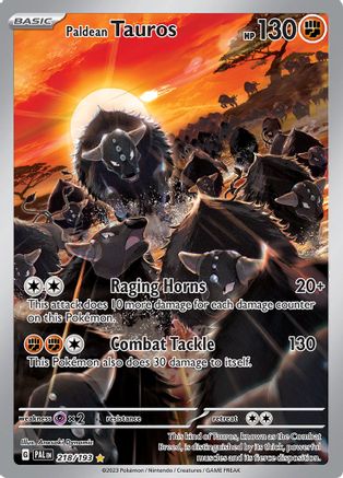 Image of Paldean Tauros 218/193  - Holofoil SV02 Paldea Evolved - Illustration Rare
