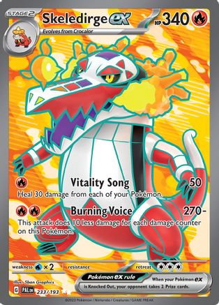 Image of Skeledirge ex 233/193  - Holofoil SV02 Paldea Evolved - Ultra Rare