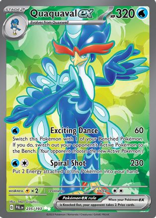 Image of Quaquaval ex 235/193  - Holofoil SV02 Paldea Evolved - Ultra Rare