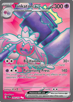 Image of Tinkaton ex 240/193  - Holofoil SV02 Paldea Evolved - Ultra Rare