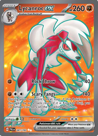 Image of Lycanroc ex 241/193  - Holofoil SV02 Paldea Evolved - Ultra Rare