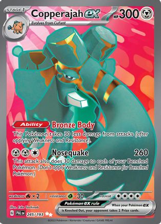 Image of Copperajah ex 245/193  - Holofoil SV02 Paldea Evolved - Ultra Rare