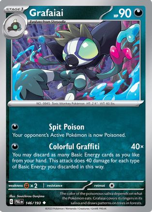 Image of Grafaiai 146/193  - Reverse Holofoil SV02 Paldea Evolved - Uncommon