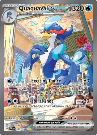 Image of Quaquaval ex 260/193  - Holofoil SV02 Paldea Evolved - Special Illustration Rare