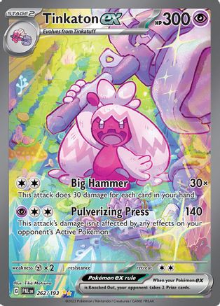 Image of Tinkaton ex 262/193  - Holofoil SV02 Paldea Evolved - Special Illustration Rare