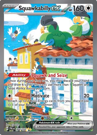 Image of Squawkabilly ex 264/193  - Holofoil SV02 Paldea Evolved - Special Illustration Rare