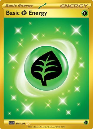 Image of Basic Grass Energy 278/193  - Holofoil SV02 Paldea Evolved - Hyper Rare
