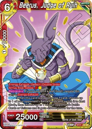 Image of Beerus, Judge of Ruin (BT21-143) - Wild Resurgence Foil