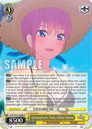 Image of Quintuplicate Trails, Ichika Nakano (5HY/W101-E008 R) - The Quintessential Quintuplets Movie