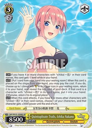 Image of Quintuplicate Trails, Ichika Nakano (SR) (5HY/W101-E008S SR) - The Quintessential Quintuplets Movie