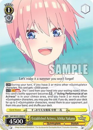 Image of Established Actress, Ichika Nakano (5HY/W101-E009 U) - The Quintessential Quintuplets Movie