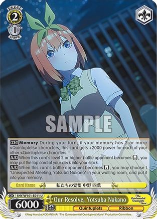 Image of Our Resolve, Yotsuba Nakano (5HY/W101-E011 U) - The Quintessential Quintuplets Movie