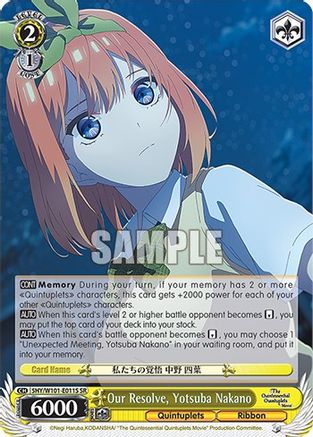 Image of Our Resolve, Yotsuba Nakano (SR) (5HY/W101-E011S SR) - The Quintessential Quintuplets Movie