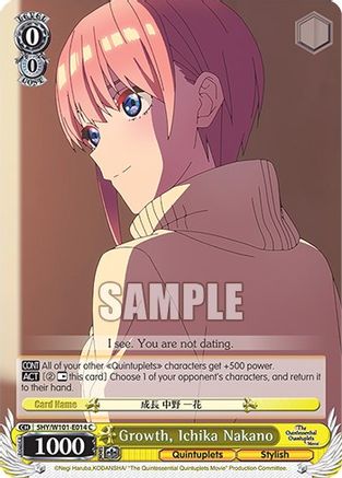 Image of Growth, Ichika Nakano (5HY/W101-E014 C) - The Quintessential Quintuplets Movie