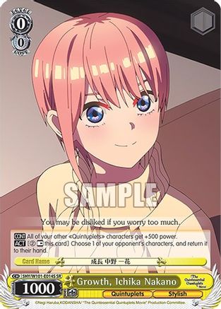 Image of Growth, Ichika Nakano (SR) (5HY/W101-E014S SR) - The Quintessential Quintuplets Movie