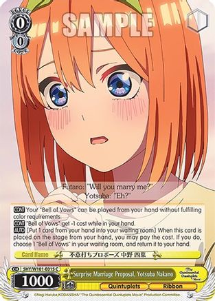 Image of Surprise Marriage Proposal, Yotsuba Nakano (5HY/W101-E015 C) - The Quintessential Quintuplets Movie