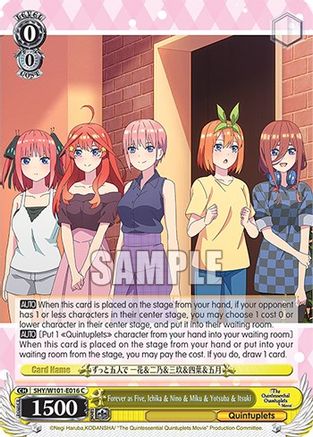 Image of Forever as Five, Ichika & Nino & Miku & Yotsuba & Itsuki (5HY/W101-E016 C) - The Quintessential Quintuplets Movie