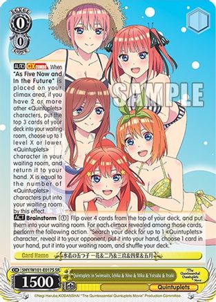Image of Quintuplets in Swimsuits, Ichika & Nino & Miku & Yotsuba & Itsuki (SR) (5HY/W101-E017S SR) - The Quintessential Quintuplets Movie