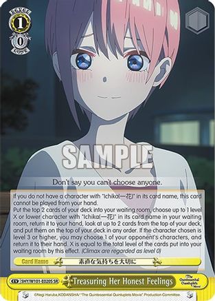 Image of Treasuring Her Honest Feelings (SR) (5HY/W101-E020S SR) - The Quintessential Quintuplets Movie