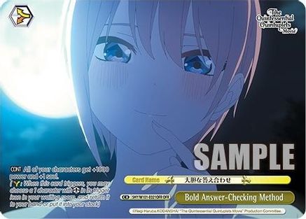Image of Bold Answer-Checking Method (OFR) (5HY/W101-E021OFR OFR) - The Quintessential Quintuplets Movie