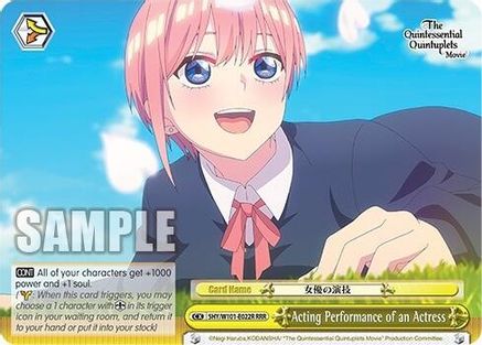 Image of Acting Performance of an Actress (RRR) (5HY/W101-E022R RRR) - The Quintessential Quintuplets Movie