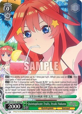 Image of Quintuplicate Trails, Itsuki Nakano (5HY/W101-E028 R) - The Quintessential Quintuplets Movie