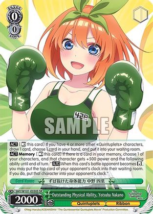 Image of Outstanding Physical Ability, Yotsuba Nakano (SR) (5HY/W101-E030S SR) - The Quintessential Quintuplets Movie