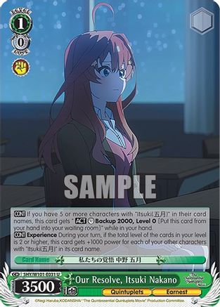 Image of Our Resolve, Itsuki Nakano (5HY/W101-E031 U) - The Quintessential Quintuplets Movie